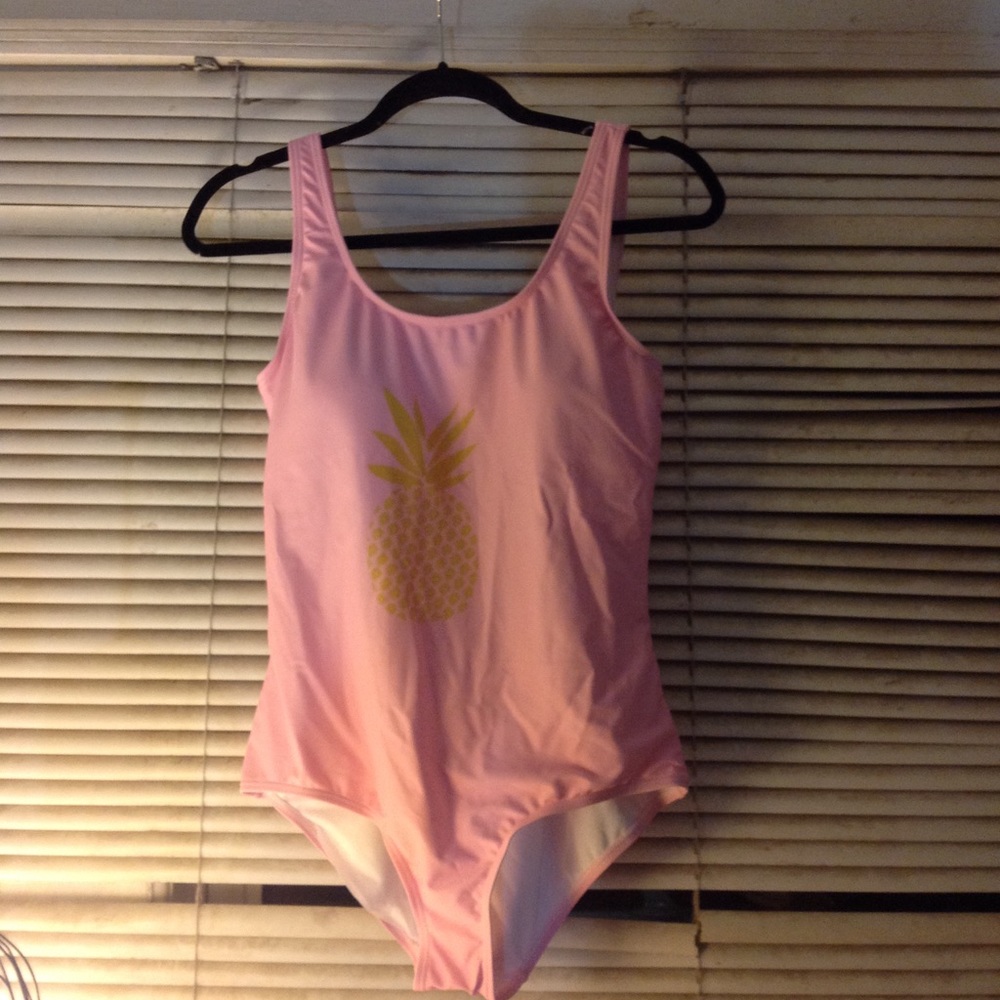 Cute pink pineapple one piece bathing suit - Picture 5 of 6